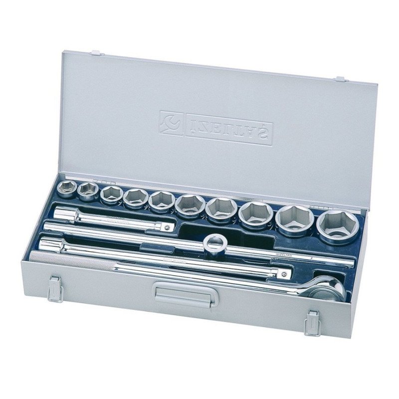 ايزالتس 1119006114 طقم لقمة رباط مسدس مربع 3/4 بوصه 14 قطعه مقاسات(22-50 )مم