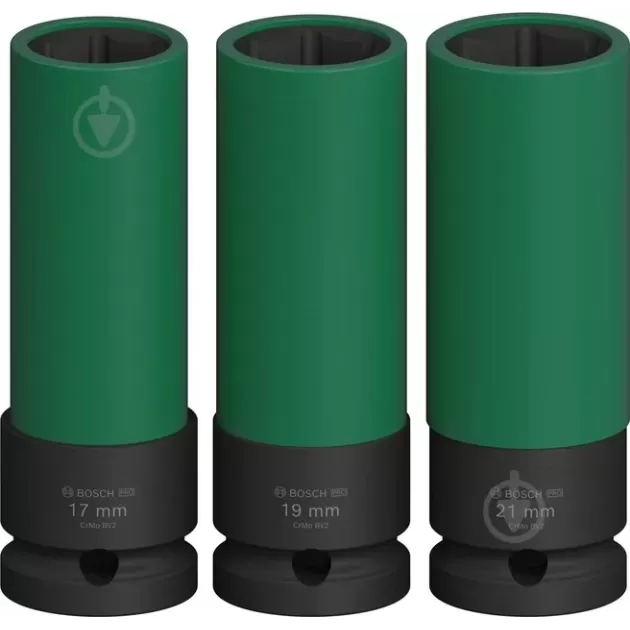 بوش 2608003033 طقم لقم رباط تصادمية طويلة 1/2 بوصة 3 قطع بالملي