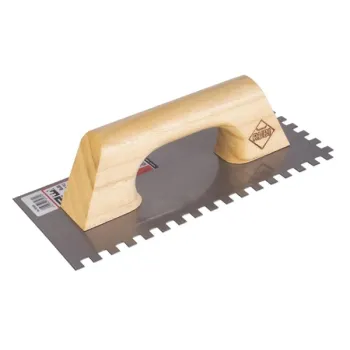 روبى 65982 بروة مشرشرة 6 مم × 6 مم استانلس يد خشب