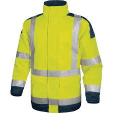 دلتا بلس EASYVJMXG جاكيت أصفر فسفوري XL، بوليستر بولي يوريثين