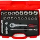 ايزالتس 13000000805 طقم لقمة رباط مسدس ايزالتس 1/2 بوصه 24 قطعه مقاسات (32:10)مم