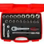 ايزالتس 13000000934 طقم لقمة رباط مشرشر ايزالتس 1/2 بوصه 24 قطعه بالبوصه (مقاسات 5/16 بوصه الى 1/1/4 بوصه) 