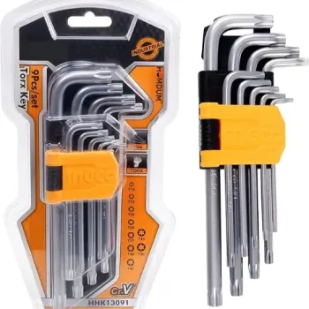 تولسن 15020056 طقم مفاتيح الن كيه توركس 9 قطع طويل 1.5-10مم خدمة شاقة