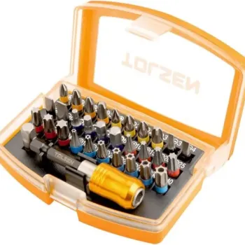 تولسن 20370 طقم سنون مفك متنوع مع وصلة 32 قطعة