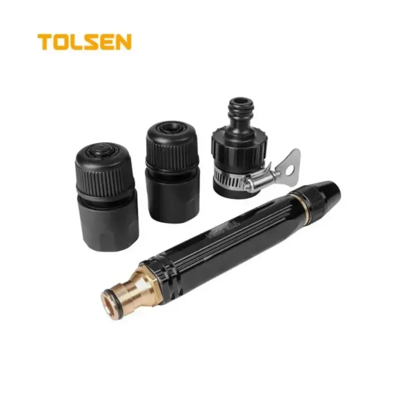 تولسن 15057172 طقم بشبوري معدن لضغط المياه 4 قطع بوصلات خرطوم ½ بوصة