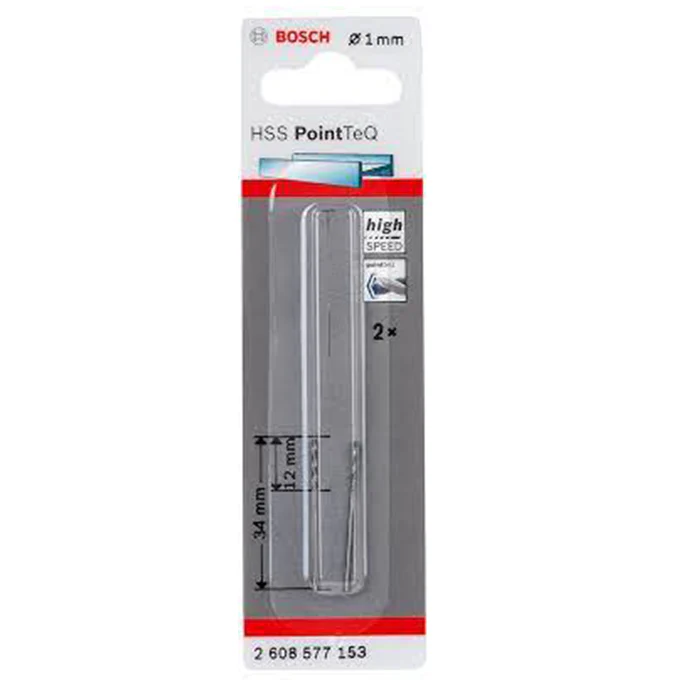 بوش 2608577153 بنطة تخريم معادن HSS مقاس 1 مم بوينت تك