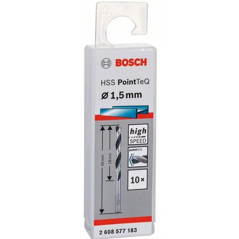 بوش 2608577183 بنط حدادى مقاس 1.5 مم,10 قطع بوينت تك HSS