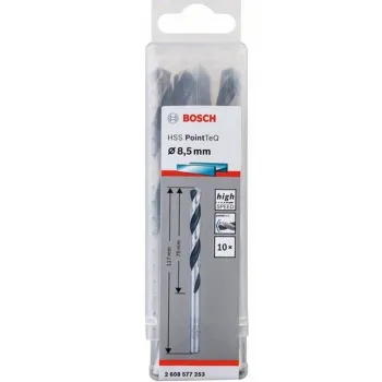 بوش 2608577258 علبه بنط حدادى مقاس 9 مم 10 قطع HSS بوينت تك