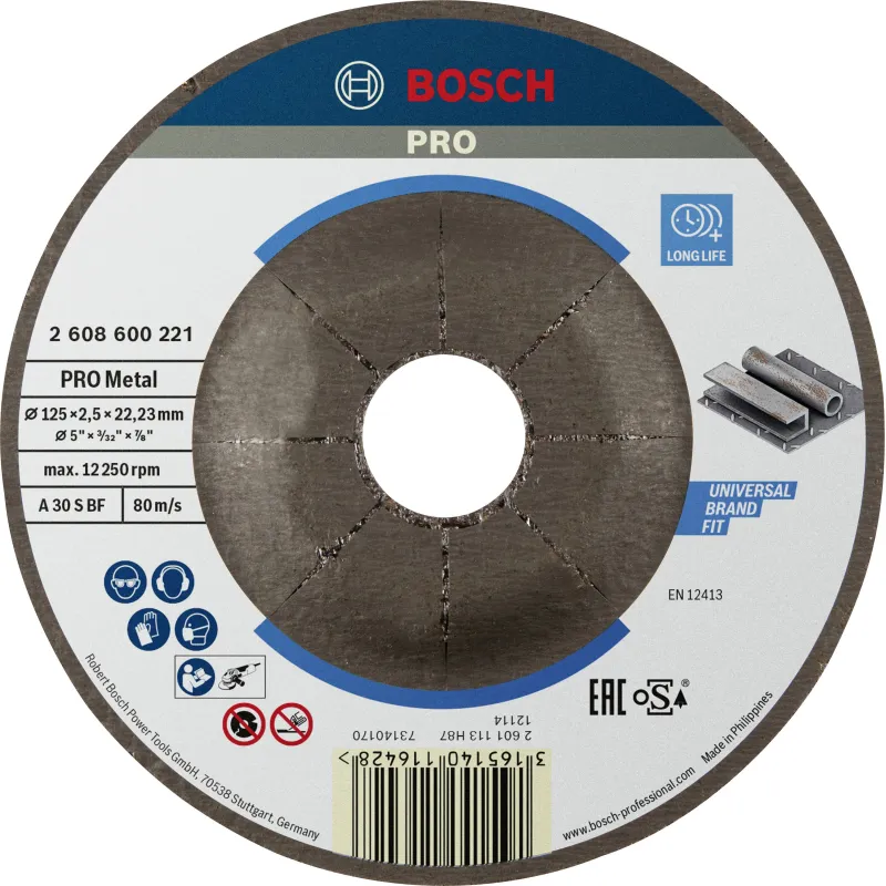 بوش 2608600221 حجر قطع ستانلس ستيل 5 بوصة سلوفانى   