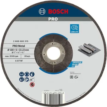 بوش 2608600315 حجر تجليخ معادن 7 بوصة سلوفانى 