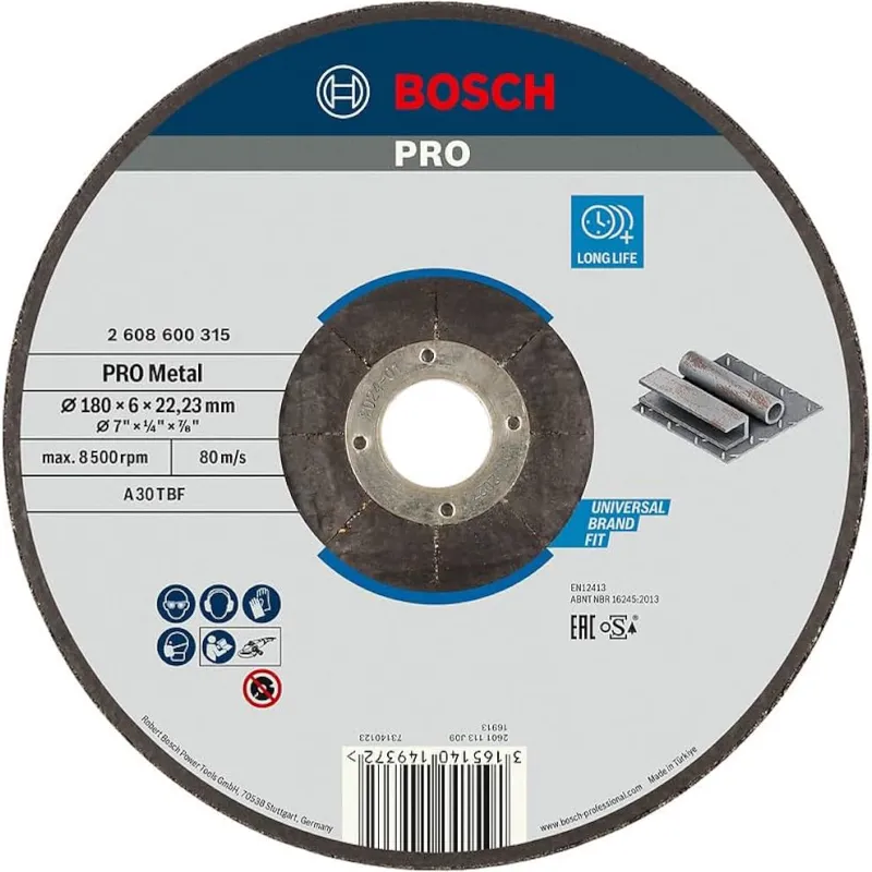 بوش 2608600315 حجر تجليخ معادن 7 بوصة سلوفانى 