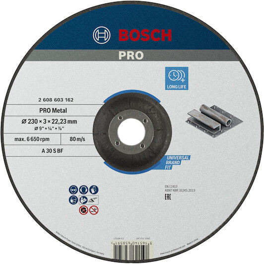 بوش  2608603162 حجر قطعية حديد 9 بوصة (230X22.2X3)