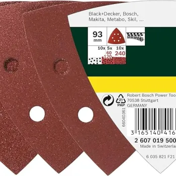 بوش 2608621534  صنفره ورقيه سليكون كربيد للخشب و الحديد خشانه 240 قطعة