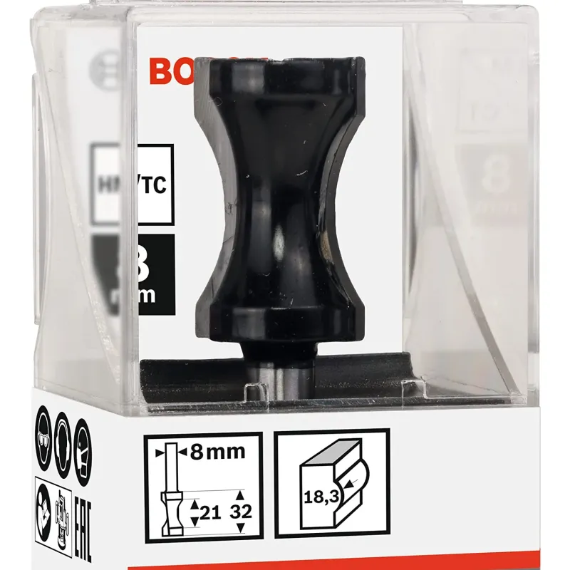 بوش 2608628354 بنطة راوتر للحز الزخرفي الثنائي قطر 8 مم طول 63.5 مم