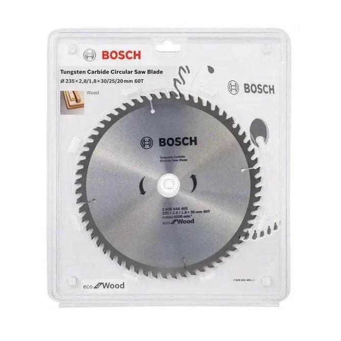  بوش 2608644405 صينية منشار 9.25 بوصة للخشب 60 سن ايكولاين    