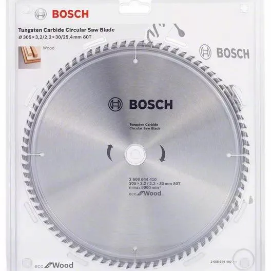 بوش 2608644410 صينية منشار 12 بوصة للخشب 80 سن ايكولاين