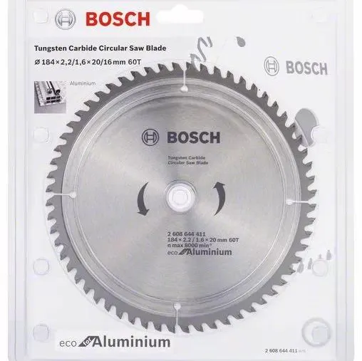 بوش 2608644411 صينية منشار 7.25 بوصة للالومنيوم 60 سن ايكولاين