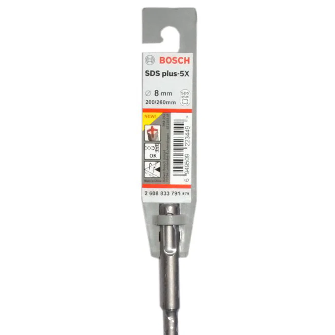 بوش 2608833791 بنطة تخريم حوائط و خرسانه SDS plus-X5  مقاس 8 مم*200*260 مم