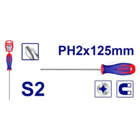  ام توب ESDRPH2502 مفك صليبه يد كاوتش PH2 X 125 mm 