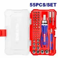 ام توب EBST05502 طقم مفك سيستيم 55 قطعة علبة بلاستيك