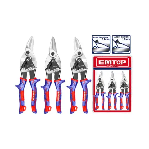  ام توب EASPK1011 طقم مقص صاج 10 بوصة 3 قطع 