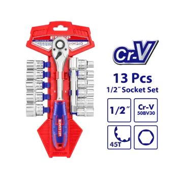 ام توب ESKT12131 طقم يد سيستيم 13 قطعة 1/2" بوصه من 10 - 24 مللي