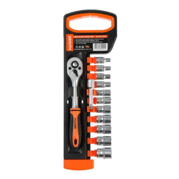 هاردن 510013 طقم لقم رباط 1/4 بوصة 13 قطعة علي كارت من 4 مم - 14 مم