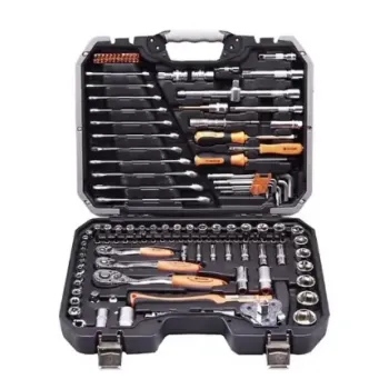 هاردن 510822 طقم لقم رباط 132 قطعة 1/4 بوصة + 3/8 بوصة +1/2 بوصة +11 قطعة بلدي مشرشر شنطة فايبر