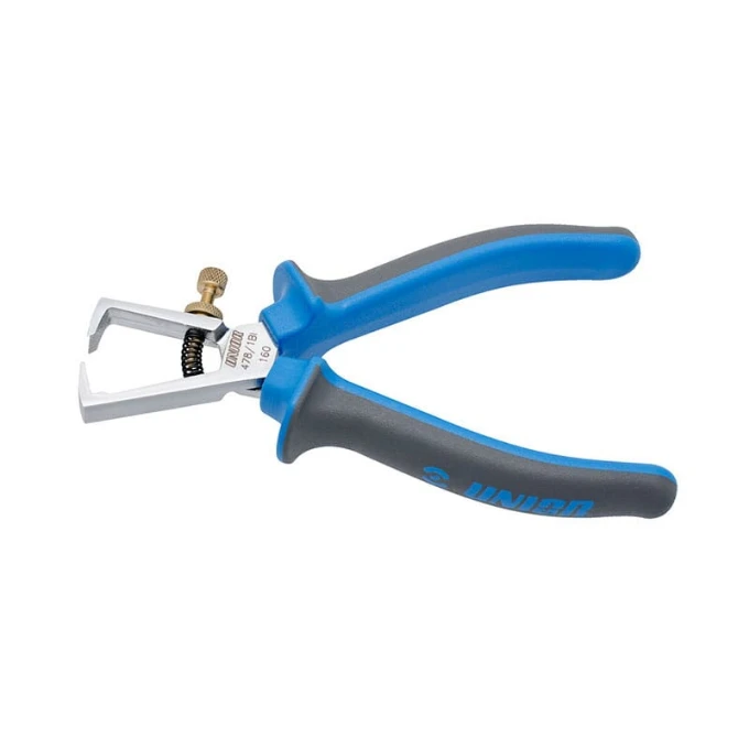 يونيور 607882 قشارة سلك يد ازرق x رمادي 160 مم