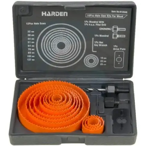 هاردن 610548 طقم بنط منشارية للمعادن 16 قطعة