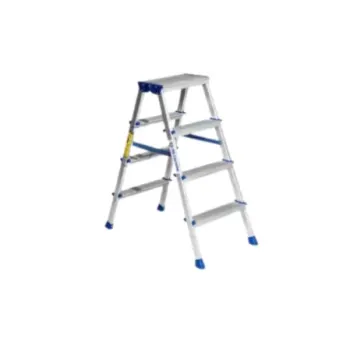 ميتافورم 63-3 سلم الألومنيوم طراز 63 مزدوج بدرج عريض مزود بمنصة وقوف  