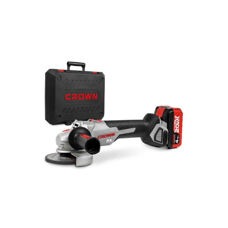 كراون CT233001 صاروخ  بطاريه بدون شربون20 فولت 5 بوصه 125 مم 2 بطاريه 4 امبير بالشاحن 