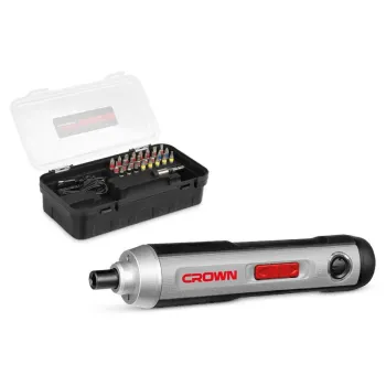 كراون CT22033 طقم مفك كهرباء 28 قطعه 3.6 فولت 2 امبير شنطه بلاستيك 