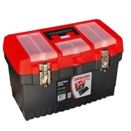 ايزالتس 8445331028 شنطة عدة بلاستيك قفل معدن 28 بوصة علي عجل