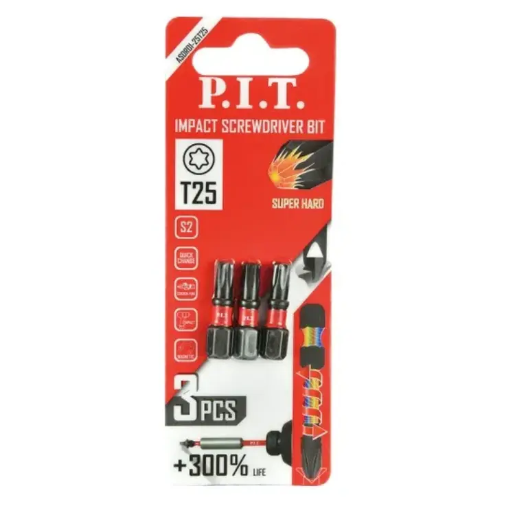 بي اي تي ASDR01-25T30  كارت سن مفك توركس 3 قطع مقاس T30*25mm 