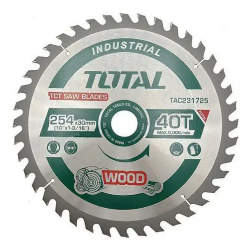 توتال TAC231725 صينية خشب 254*30 مم 10 بوصة 40سن