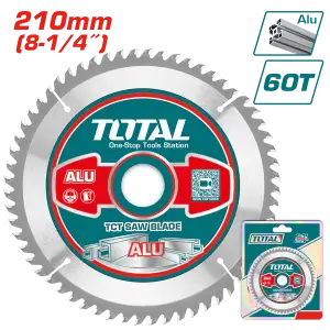 توتال TAC233523 صينية قطعية خشب 8.25 بوصة 60 سن