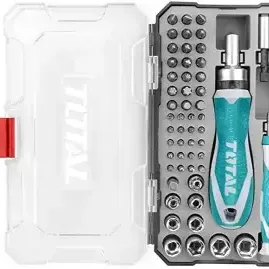 توتال TACSD30556 طقم يد + سنون مفك 55 قطع 