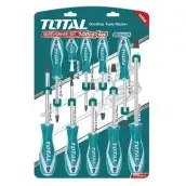  توتال THT250610 طقم مفك عادة وصليبة 10 قطع يد كاوتش