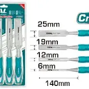 توتال THT41K0401 طقم ازميل نجارى 4 قطع مقاسات 6-12-19-25 مم      