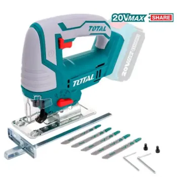 توتال TJSLI8501 منشار اركيت ليثيوم 20 فولت بدون بطاريه وشاحن + 5 أسلحة