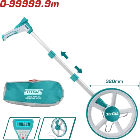 توتال TMT19923 عجلة قياس ديجيتال 10000 متر