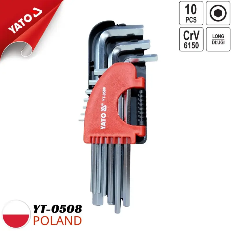 ياتو  YT-0508 طقم الن كيه نجمة 10 قطع ,من 12:2 مم 