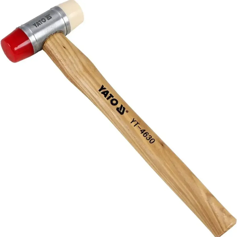 ياتو  YT-4632 مطرقة راس من البولي يوريثين والنايلون مقاس 35 مم بمقبض خشبي 