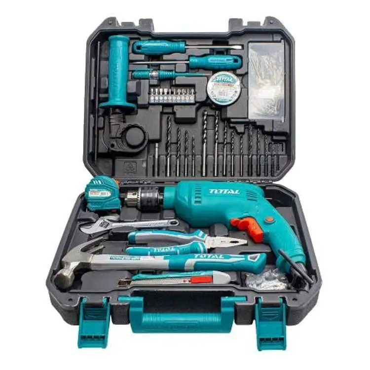 توتال thkthp1152a طقم عدة + شنيور 13 مم 680 وات 115 قطعة  
