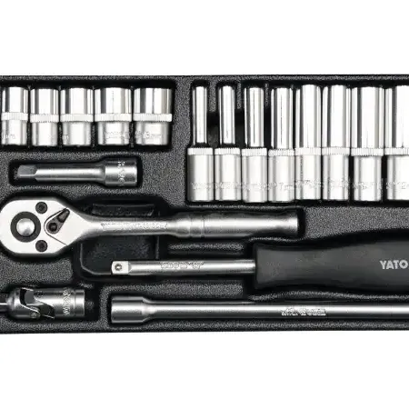ياتو  YT-14421 طقم لقم + يد سيستيم 1/4 بوصه - 23 قطعه