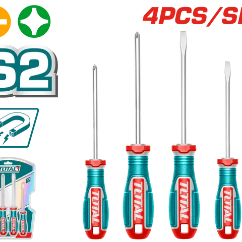 توتال TKSDS0426 طقم مفكات 4 قطع