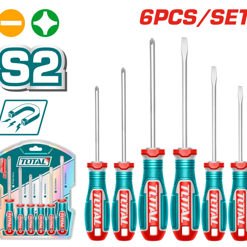 توتال TKSDS0626طقم مفكات 6 قطع