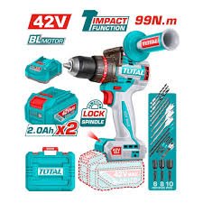 توتال tidli429982 شنيور 42 فولت 99 نيوتن مع بطارية 2 أمبير و شاحن