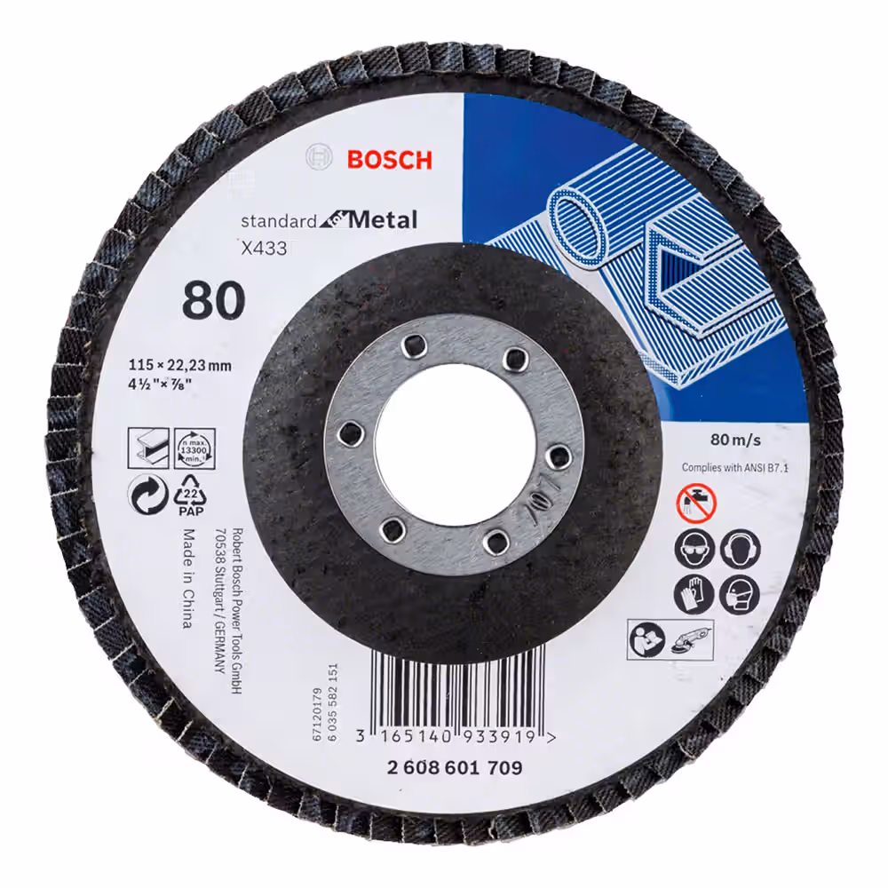 بوش 2608601709 صنفرة مروحية 4.5 بوصة خشانه 80 G4   